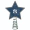 The Memory Company 10" Lighted Blue and White Star MLB New York Yankees Christmas Tree Topper
